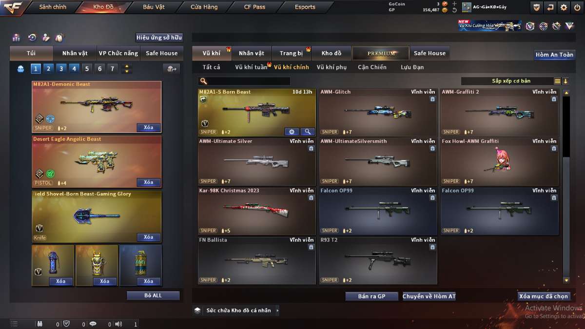 shop acc cf uy tin gia re
